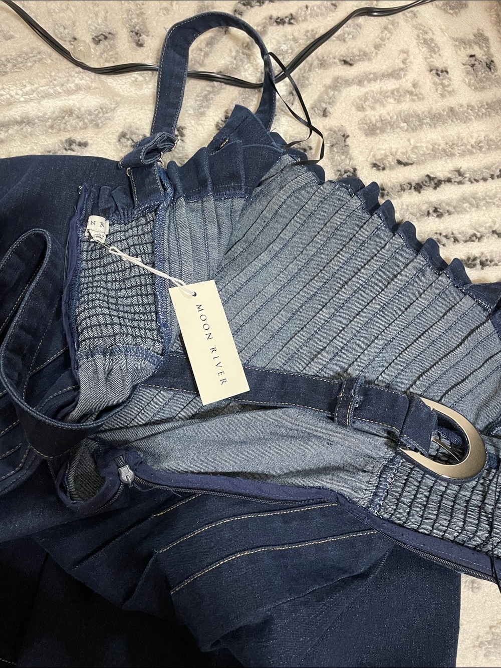 Anthropologie Denim Belted Midi Dress - Picture 7 of 8